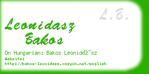 leonidasz bakos business card